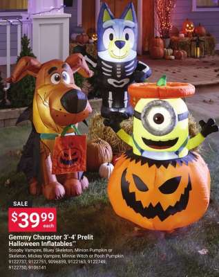 Gemmy Character 3'-4' Prelit Halloween Inflatables