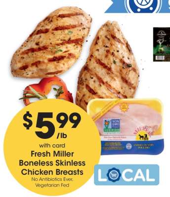 Fresh Miller Boneless, Skinless Chicken Breasts