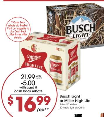 Busch Light or Miller High Life
