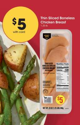 Thin Sliced Boneless Chicken Breast
