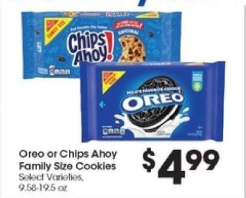 Oreo or Chips Ahoy Family Size Cookies