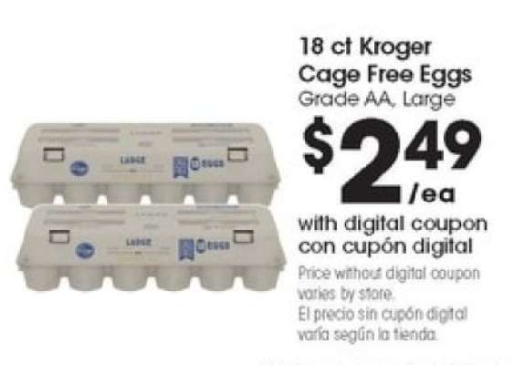 18 ct Kroger Cage Free Eggs