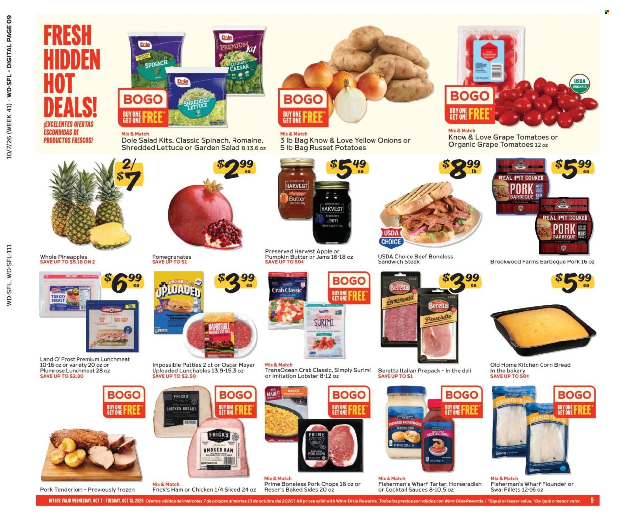 Winn Dixie ad - 10/07/2026 - 10/13/2026. Page 9