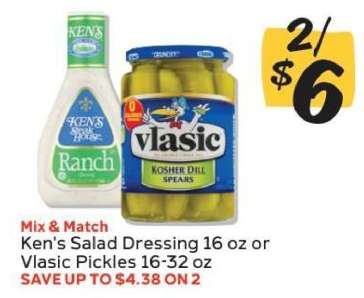 Ken's Salad Dressing or Vlasic Pickles