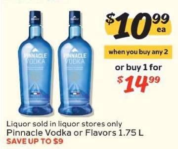Pinnacle Vodka or Flavors