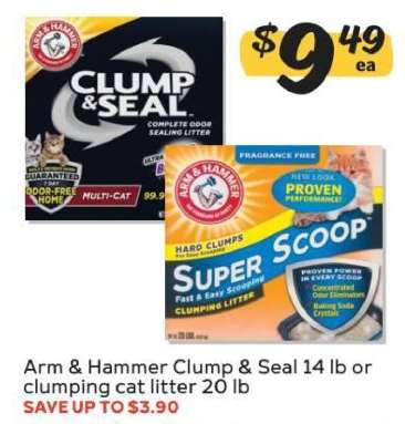 Arm & Hammer Clump & Seal or clumping cat litter
