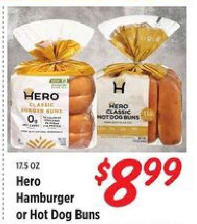 Hero Hamburger or Hot Dog Buns