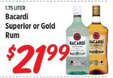 Bacardi Superior or Gold Rum