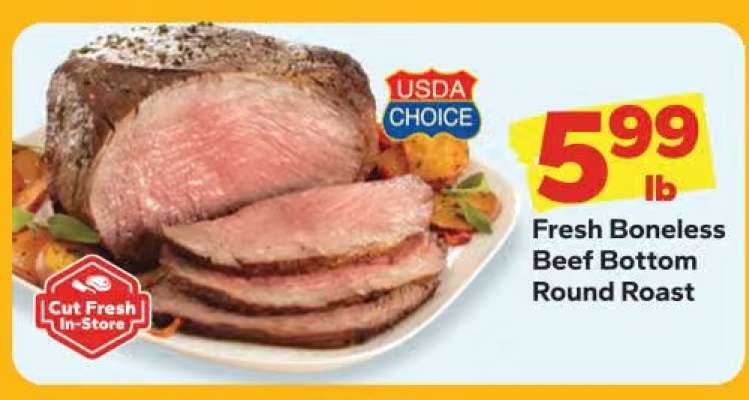 Fresh Boneless Beef Bottom Round Roast