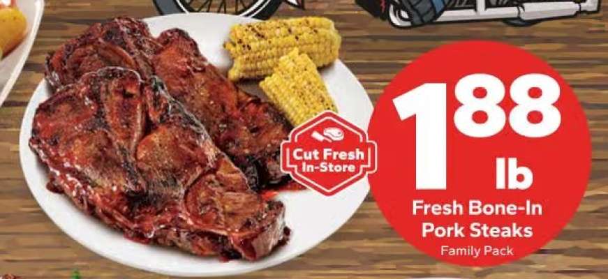 Fresh Bone-In Pork Steaks