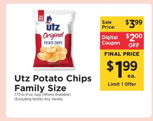 Utz Potato Chips Family Size