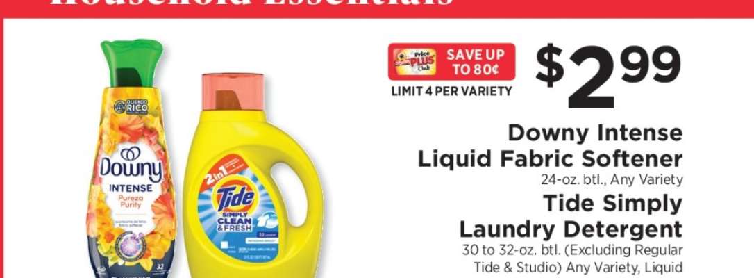Downy Intense Liquid Fabric Softener / Tide Simply Laundry Detergent