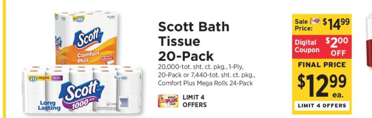 Scott Bath Tissue 20-Pack