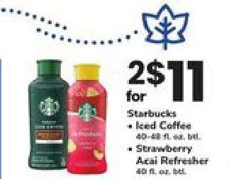 Starbucks Iced Coffee & Strawberry Acai Refresher