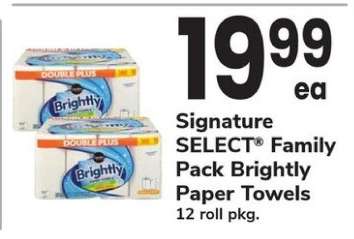 Signature SELECT Family Pack Brightly Paper Towels
