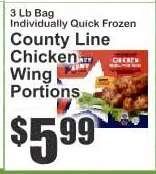 County Line Chicken Wing Portions