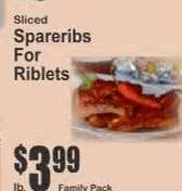 Sliced Spareribs For Riblets