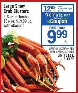 Large Snow Crab Clusters
