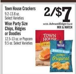 Wise Party Size Chips, Ridgies or Doodles