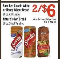 Sara Lee Classic White or Honey Wheat Bread