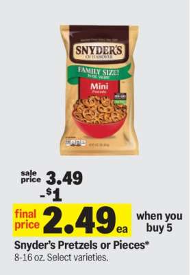 Snyder's Pretzels or Pieces*