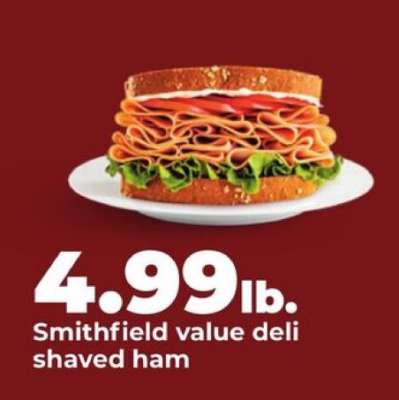 Smithfield value deli shaved ham