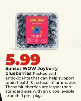 Sunset WOW Joyberry blueberries