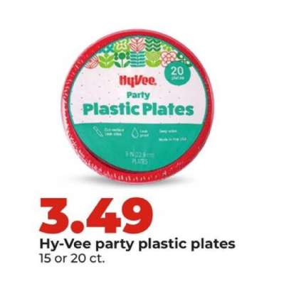 Hy-Vee Party Plastic Plates
