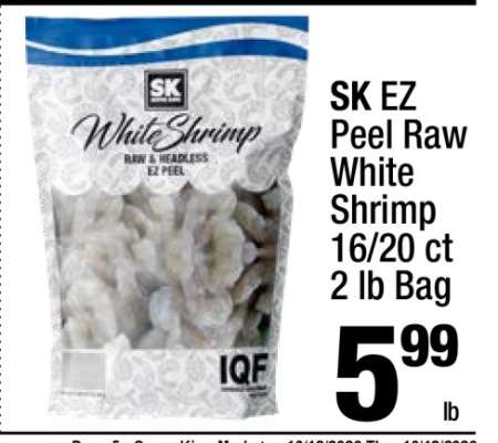 SK EZ Peel Raw White Shrimp