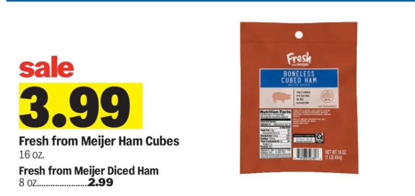 Fresh from Meijer Ham Cubes