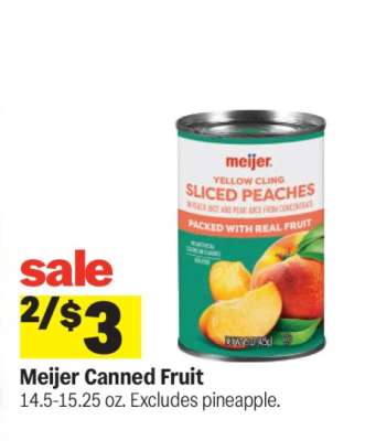 Meijer Canned Fruit
