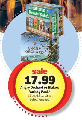 Angry Orchard or Blake's Variety Pack*
