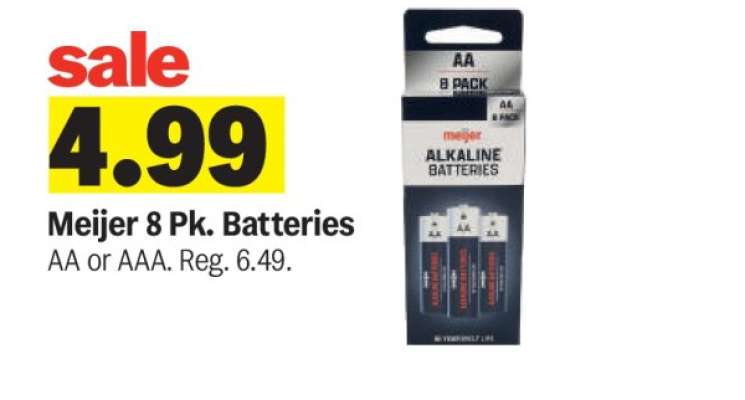 Meijer 8 Pk. Batteries