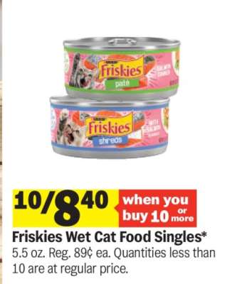 Friskies Wet Cat Food Singles