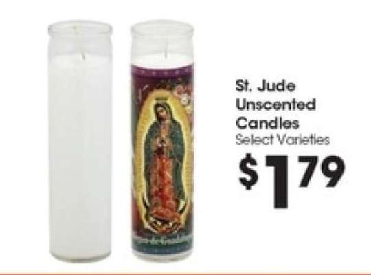 St. Jude Unscented Candles