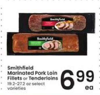 Smithfield Marinated Pork Loin Fillets or Tenderloins