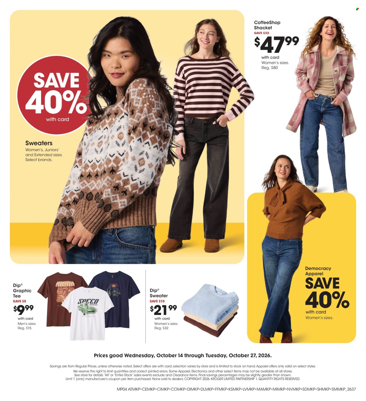 Kroger ad - 10/14/2026 - 10/27/2026. Page 4