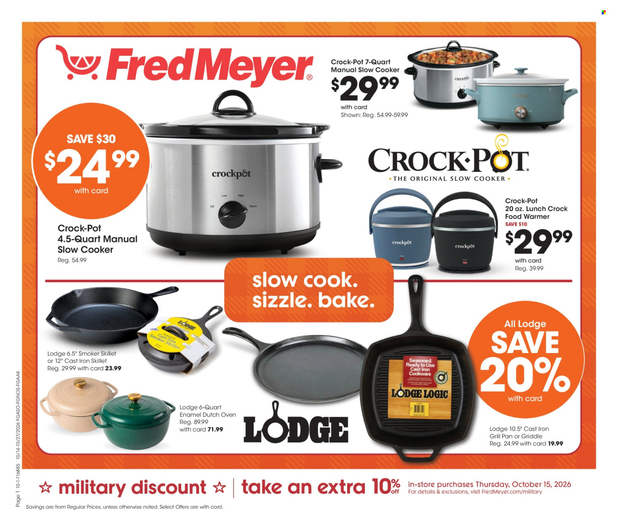Fred Meyer ad - 10/14/2026 - 10/27/2026. Page 1