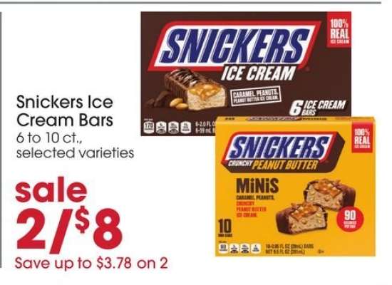 Snickers Ice Cream Bars