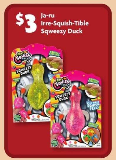 Ja-ru Irre-Squish-Tible Sqweezy Duck