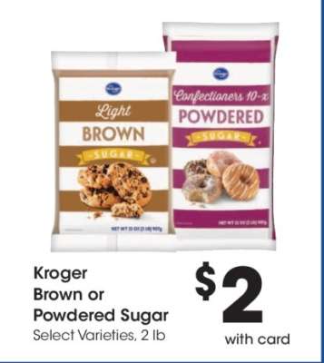 Kroger Brown or Powdered Sugar