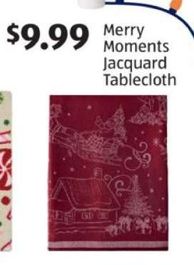 Merry Moments Jacquard Tablecloth