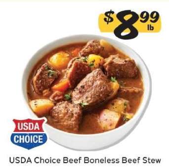 USDA Choice Beef Boneless Beef Stew