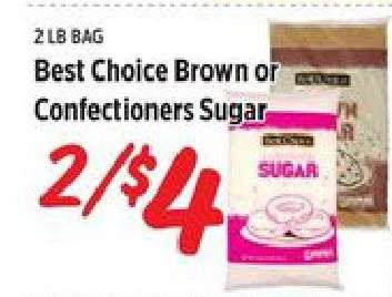 Best Choice Brown or Confectioners Sugar