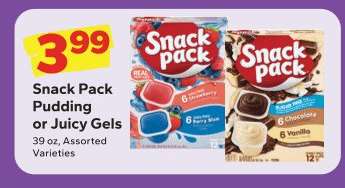Snack Pack Pudding or Juicy Gels