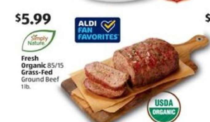 Simply Nature Fresh Organic 85/15 Grass-Fed Ground Beef