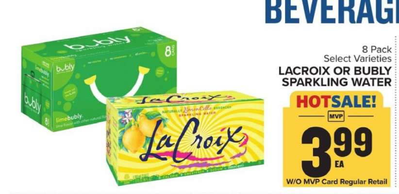 LaCroix or Bubly Sparkling Water
