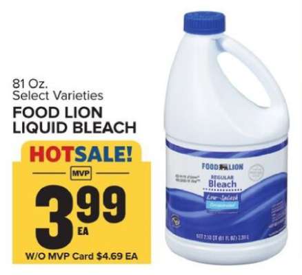 FOOD LION LIQUID BLEACH