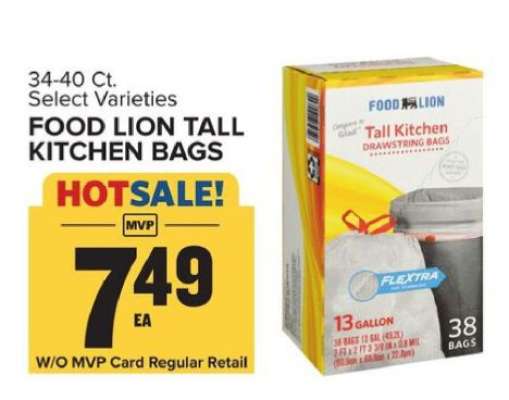FOOD LION TALL KITCHEN BAGS