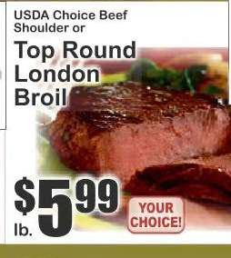 USDA Choice Beef Shoulder or Top Round London Broil